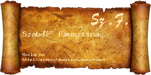 Szabó Fausztina névjegykártya